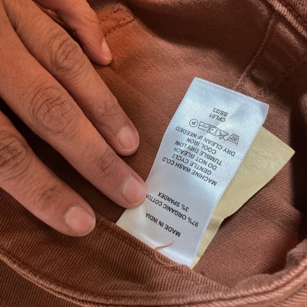 Quince Wide-Leg Pants Organic Cotton in Terracotta Size 29 - Picture 4 of 7